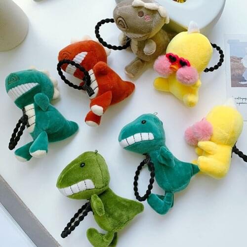 Cute Cartoon Animal Yellow Duck Green Blue Red Dinosaur Cloth Elastic Hair Bands Headwear For Women Ponytail Holder
