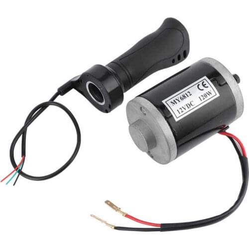 Electric Scooter Electric Bicycle Motor W/Pulley Kit 12V 120W E-Bike High Speed Brush Motor + Steering Handle Lever Set
