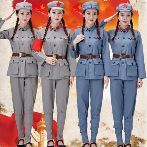 PLA Soldiers Resistance Japan Cotton Linen Clothing Mao Periods Unisex Eighth Route Army Performance Clothing Red Army Uniform