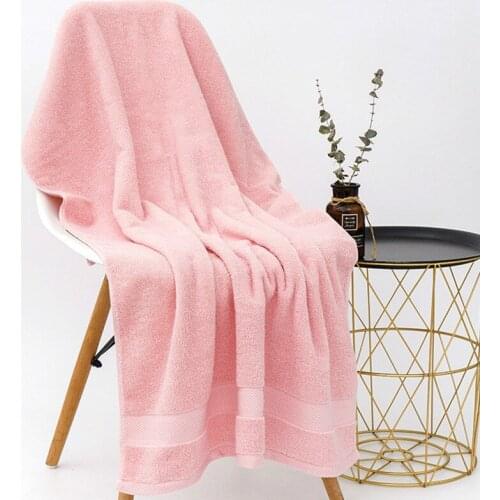 2pcs Cotton Bath Towels bathroom large Pink Sheets Terry Towel blanket home travel Shower Gift SPA 4 colors Towels for Adults