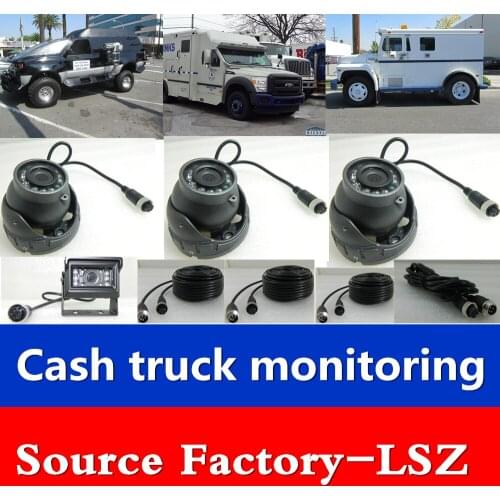 LSZ cash transport car 7 inch four-way SD card recorder MDVR bus / truck / harvester / bus car monitoring set