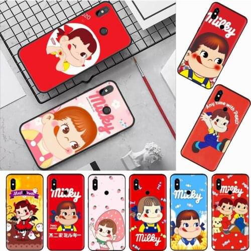 Cute Fujiya Milky Peko chan Phone Case For Xiaomi Redmi mi note max 3 5 6 8 9 10 t S SE lite pro Soft Silicone Shell Cover Funda