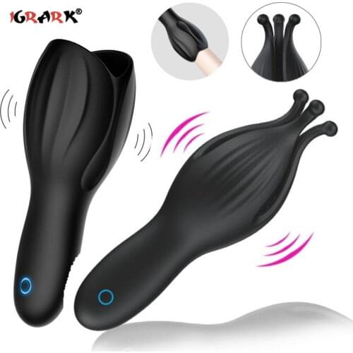 Male Masturbator Vibrator Sex Toys for Men Deep Throat Dildo Penis Delay Trainer Automatic Oral Climax Glans Stimulate Sex Shop