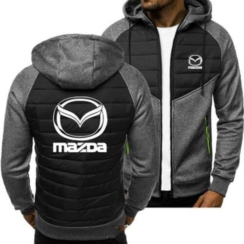 2021 New Men Hoodies Mazda Logo Spring Autumn Jacket Casual Sweatshirt Long Sleeve Zipper Hoody L