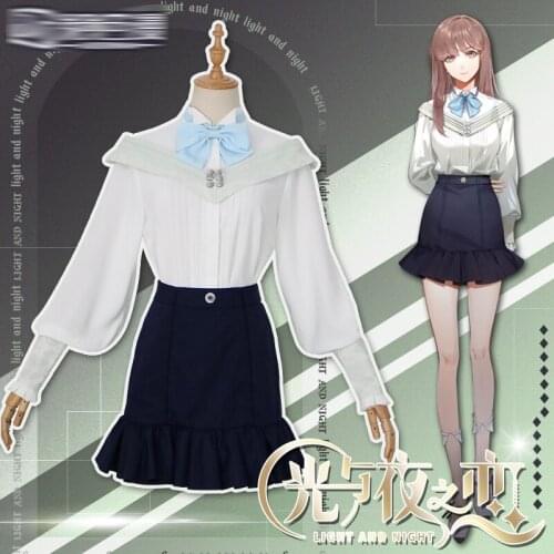 New Mobile Game Light and NightLight and Night Cos Xiaoyi White Cosplay Daily Fishtail A-line Skirt For Women Costume B