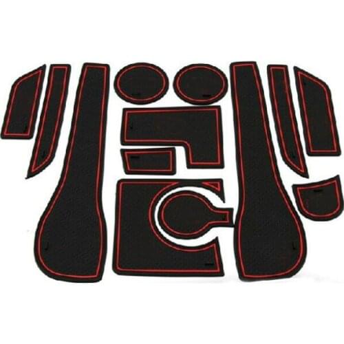 Fit for KIA Rio/K2 2011-2012 1.6L High quality Silica gel Gate slot pad,Teacup pad,Non-slip pad 13pcs