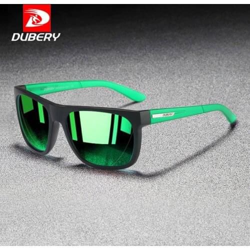 DUBERY Polarized Sunglasses for Men Oval Classic Outdoor Driving Fishing SunGlasses Blue Green Mirror Shades UV Protection