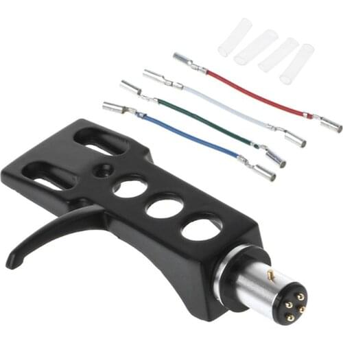 Turntable Headshell Mount Universal LP Phono Cartridge Replacement Phonograph Head Holder Stylus Lead Wire