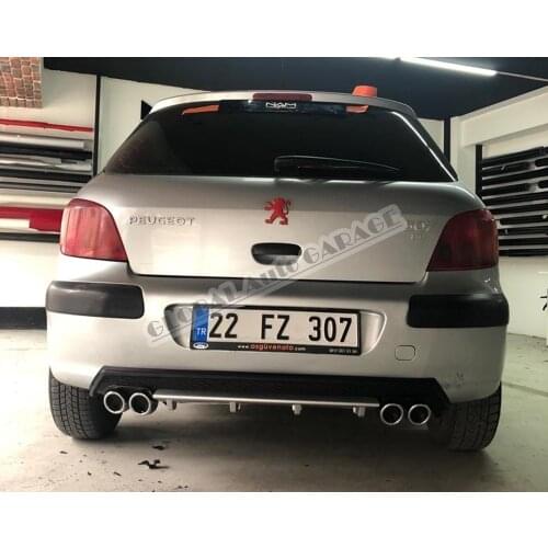 For Peugeot 307 Diffuser 2001 2002 2003 2004 2005 2006 2007 2008 Rear Bumper Extension Attachment Car Styling Auto Universal