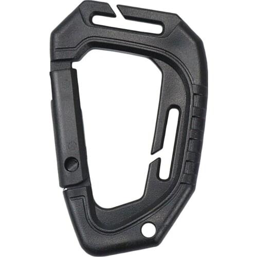 Backpack Buckle Clip Outdoor Practical Big D-type Plastic Steel Tactical Molle Quick Hook Hanging Bag EDC Camping Tool 5pcs