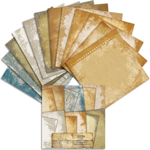 Aged Paper 24 sheet 6"X6" Scrapbooking Design Patterned Paper Pack Handmade Craft Paper Craft Background Pad AlinaCraft