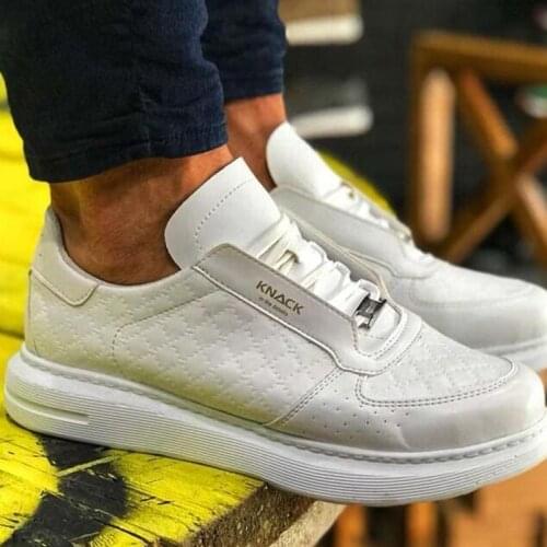 Knack High Outsole Casual Male Shoes 039 White Quilted Seasonal Casual Orthopedic Base Spring Summer 2021 Fashion Laced