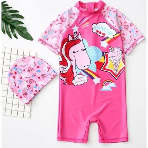 Baby Girl Tankini One Pieces Swimming Suits Childrens Rainbow Bikini Girls Princess Swimming Sunscreen Suit Kids Swimwear 2021