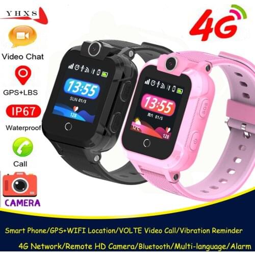 IP67 Waterproof Smart 4G Remote Camera GPS WI-FI Kid Student Wristwatch Video Call Monitor Track Location Vibration Phone Watch