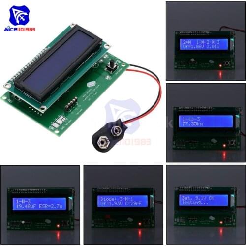 TS-M8N Transistor Tester Multi-functional LCD Backlight Diode Triode Meter N14D with 1602 LCD Display