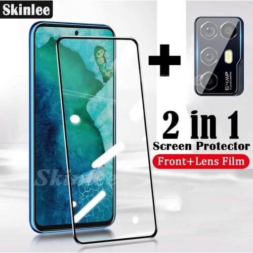 Skinlee Screen Protector Film For ZTE Red Magic 6R Full Tempered Glass Screen Glass 2 in 1 For RedMagic 6R Film