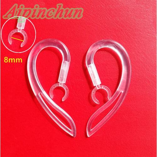Aipinchun 1Pcs Soft 8mm 360 Degree Rotary Telescopic Silicone Earhooks earloops ear hooks loops for Bluetooth Headset Headphone