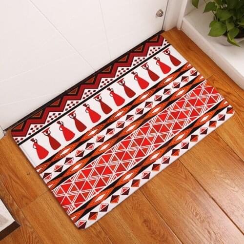 Zeegle Ethnic Style Entrance Doormats Washable Kitchen Floor Carpet Non-slip Bathroom Mats Bedroom Bedside Carpet Prayer Mats