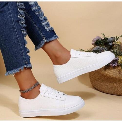 2021 Women Casual Sneakers New White Shoes Breathable Autumn Fashion Lace-up Outdoor Sneakers Women Shoes