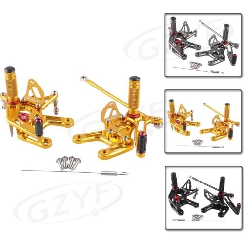 Motorcycle Adjustable Rearset Rear Set Footpegs Foot Rest Peg For Kawasaki Ninja ZX10R 2011-2014 Pair Spare Parts