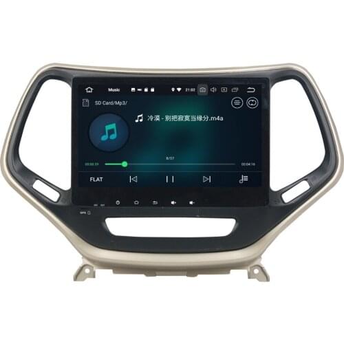 10.1" Android 8.0 Car DVD Radio GPS Navigation for Jeep Cherokee 2016 2017 4GB RAM Car Audio Bluetooth WIFI USB DVR 32GB ROM
