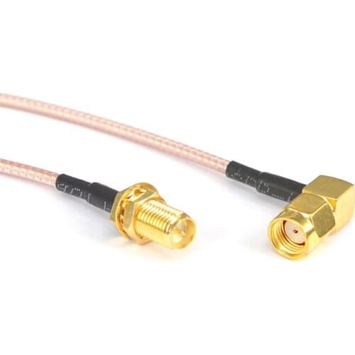 10 Pieces RP SMA Cable RP SMA Female to RP SMA Male Rightangle Coax FPV Antenna Adapter Pigtail Extension Cord