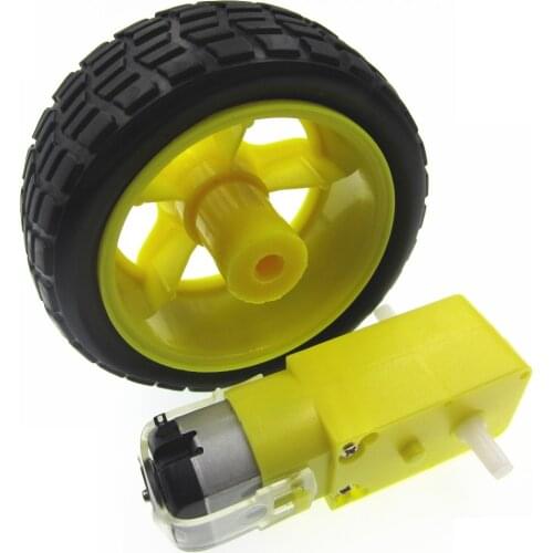 4pcs/lot Deceleration DC motor + supporting wheels , a / smart car chassis, motor / robot car wheels