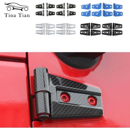 Car Hinge Protective Cover Trim Exterior Decoration Fit For 4 Door Jeep 07-17 JK Accefor Jeep Wrangler JK CJ TJ Car Accessorie
