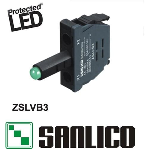 Reverse light base fitting with integral LED(for control stations only) ZSLVB3 LEDmodule contact white other colors please note
