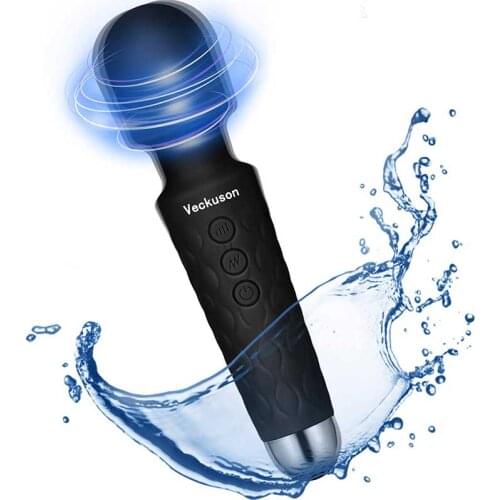 Cordless Wand Massager for Women,8 Powerful Speeds 20 Vibration Modes, Handheld Portable Personal Massager,Waterproof Massager