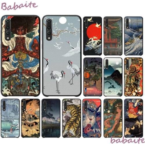 Babaite Ukiyo-e Japonais style Art DIY Printing Drawing Phone Case for Huawei Y6 7 2019 MATE 10 LITE PRO 9 20 X Pro 20 lite