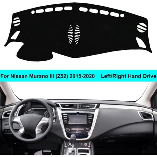 For Nissan Murano III (Z52) 2015 - 2020 LHD RHD 2 Layers Car Dashboard Cover Carpet Cape Rug Pad Carpet Dashmat Sun Shade Pad