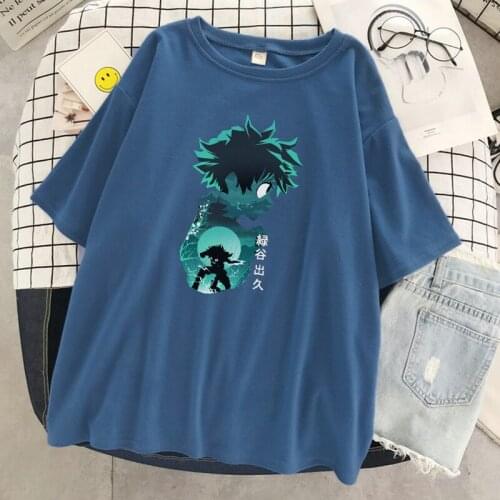 My Hero Academia Anime Character Print T-Shirt Women Cute Midoriya Izuku Top Summer Brand T Shirt big Size Hot sale Short Sleeve