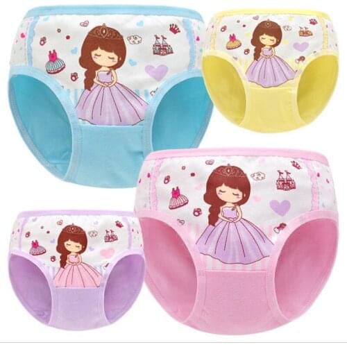 4Pcs/Lot Cotton Panties Girls' Briefs Female Underwear Baby Panty Children Clothing Suit 2-10years
