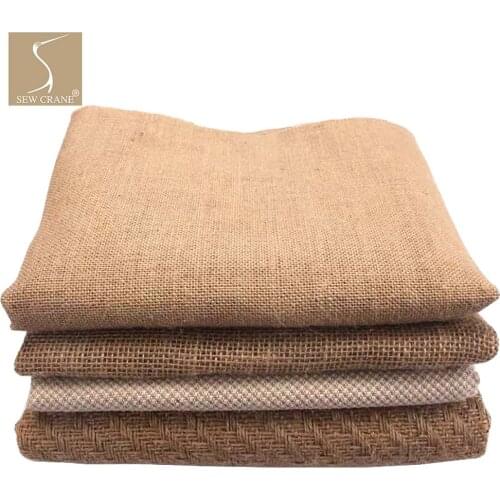 Classic Jute Brown Rough Sackcloth Coarse Fabric Upholstery Natural Craft Material By The Meter
