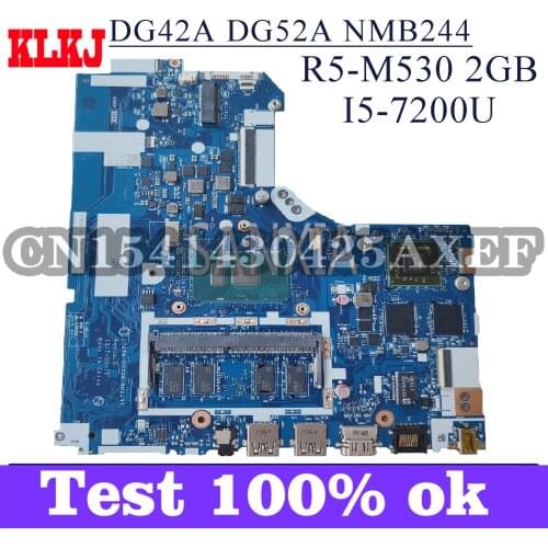 KLKJ DG42A DG52A NMB244 Laptop Motherboard For Lenovo Ideapad 320C-15IKB Original Mainboard 4GB-RAM I5-7200U R5-M530 2GB