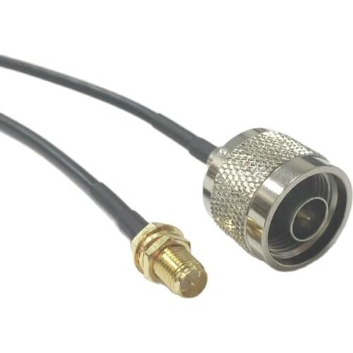 New Modem Coaxial Cable N Male Plug Switch RP-SMA Female Jack nut Connector RG174 Cable Pigtail 20CM 8" Adapter RF Jumper