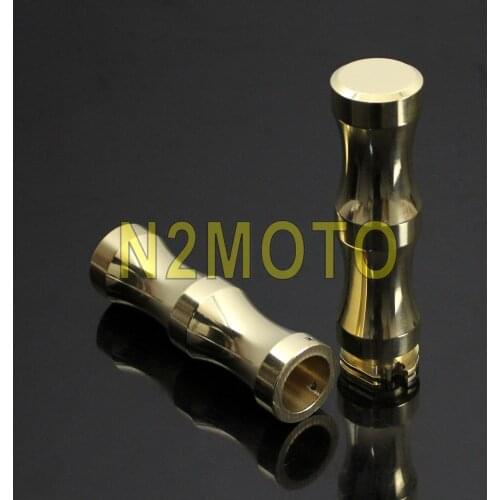 Brass Vintage 1" Handlebar Grip 25.4mm Hand Grips for Harley Chopper Cafe Racer Touring Road King Glide
