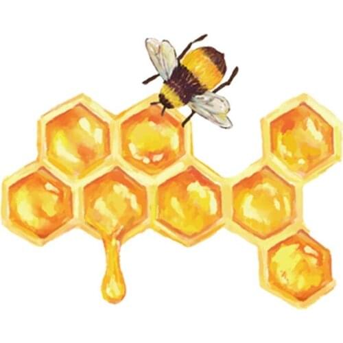 Hot Honey Bees Make Honey Cartoon Car-Sticker and Decals Cover Scratch Sunscreen Decoration Bumper Vinyl Car Accessories15*12cm
