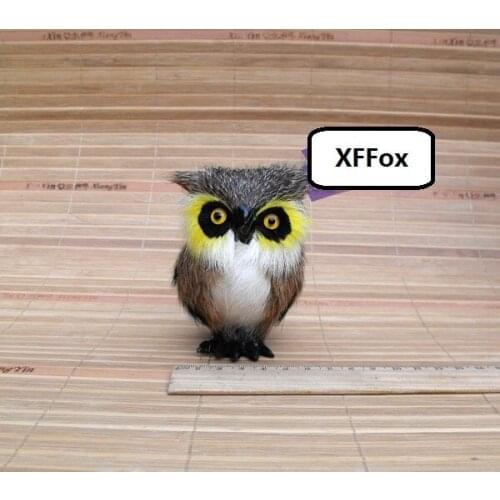 Small cute simulation owl model polyethylene&fur owl model gift about 9x6x8cm xf0500