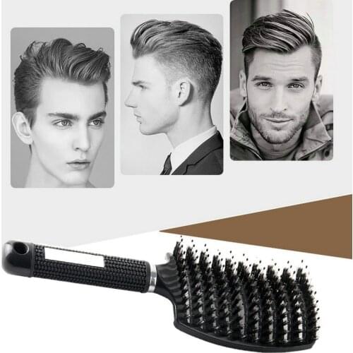 Men Scalp Massage Comb Hairbrush Bristle Women Wet Curly Detangle Hair Brush for Salon Hairdressing Styling Tools