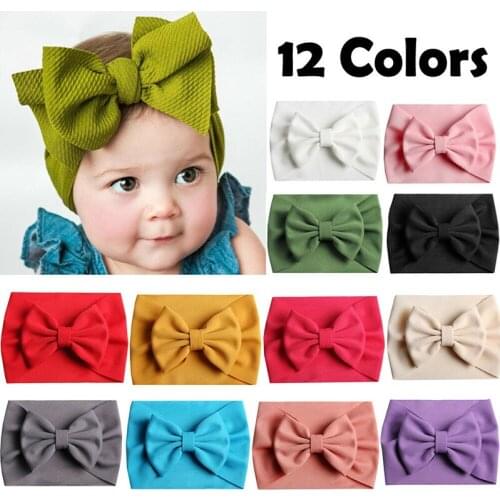 Cute Toddler Baby Girls Kids Bow Headband Hairband Stretch Turban Knot Head Wrap Headwear Lovely Princess Accessories Gifts New