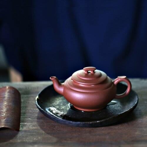 Monohydrate hall yixing recommended undressed ore pure manual famous tea set suits old purple clay xinqiao pot of 165 ml