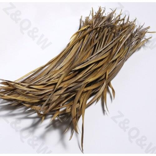 Natural 6-8 inch goose silk edge feather 15-20CM dyed gray brown DIY craft jewelry earrings performance costume decoration