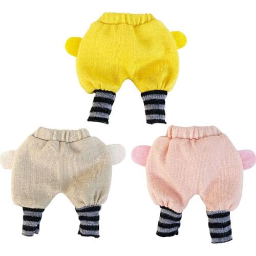 Ob11 doll wear suspenders trousers 1/12 BJD doll clothes pretty knot pig corduroy trousers Mini Obitsu 11 doll Accessories