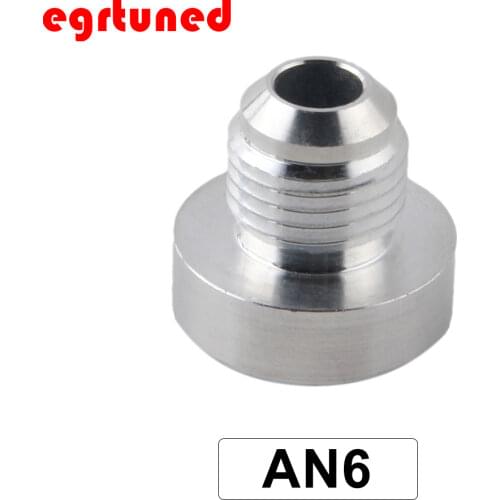 Top Quality Aluminum AN6-AN Straight Male Weld Fitting Adapter Weld Bung Nitrous Hose Fitting Silver JT1506