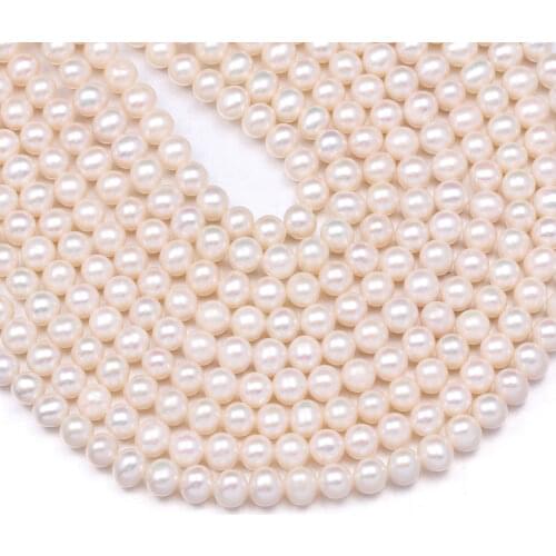 Wholesale Natural Freshwater Pearl Beading Round Shape Loose Spacer Beads For Jewelry Making DIY Bracelet Neckalce Accessories