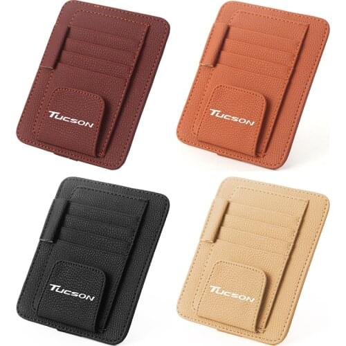 1pcs Car Styling for hyundai tucson 2012 2014-2020 Visor Organizer Auto Sun Visor Storage Pouch Car Accessories