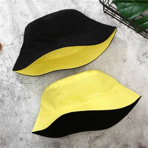 New Bucket Hats Unisex Quality Bucket Hats Women Summer Sunscreen Hat Men Solid Color Fisherman Hat Beach Cap For Adult