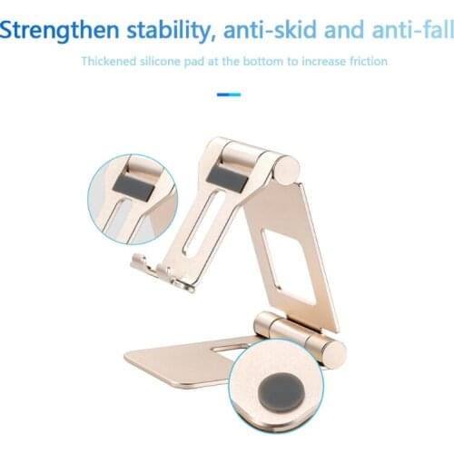Multi-Angle Cell Phone Stand for Desk Dual Foldable Desktop Phone Holder Non Slip Cradle for All Smartphones Tablets